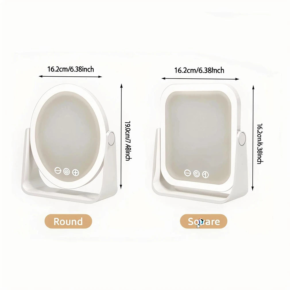 Colors Led Makeup Mirror Wireless Eversible Dimmable Touch