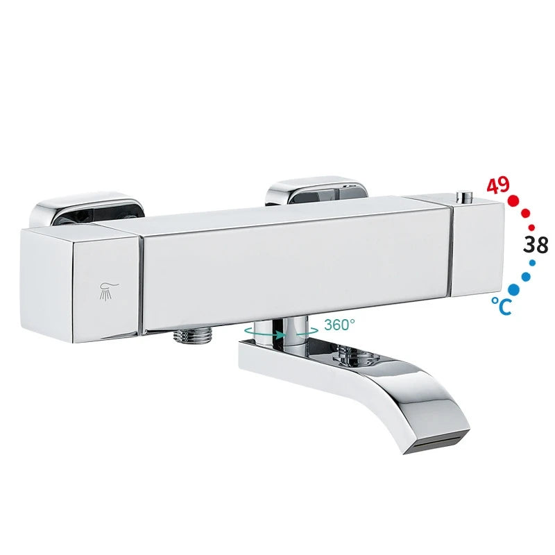 Thermostatic Faucet Bathtub Shower Faucet Wall Mounted