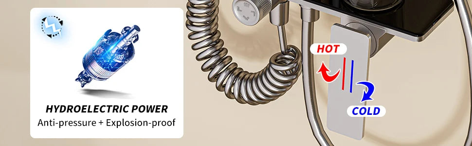 Bathroom Shower Faucet Complete Rain Shower Black Faucet