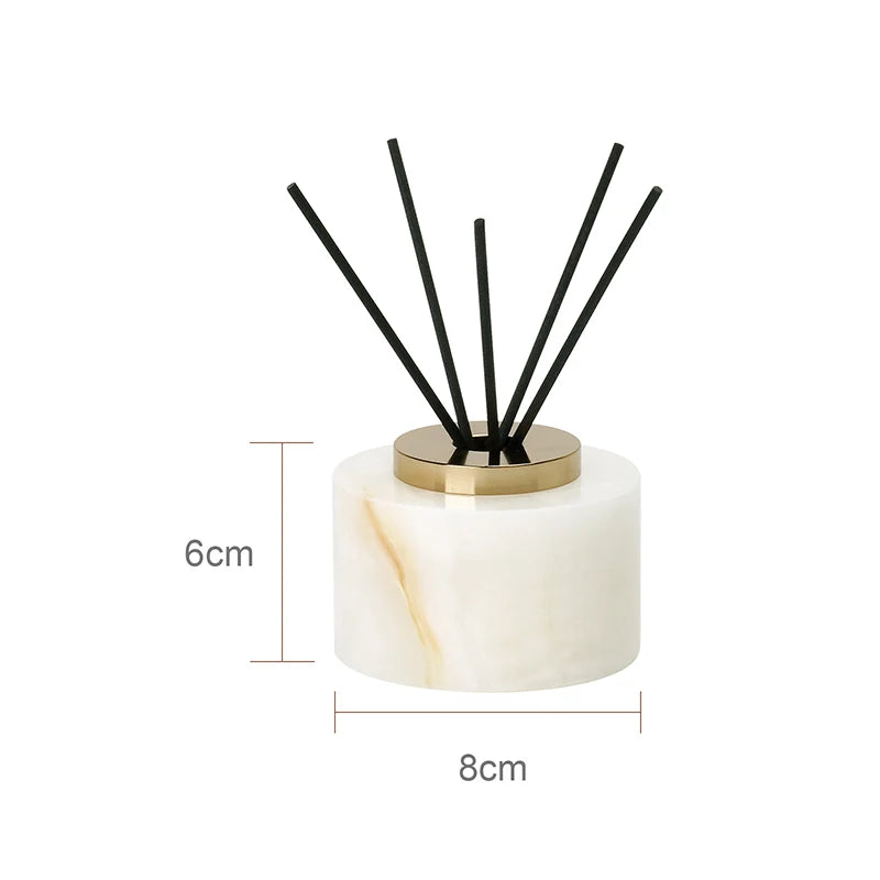White Onyx Natural Marble Bathroom Elegant Soap Dispenser