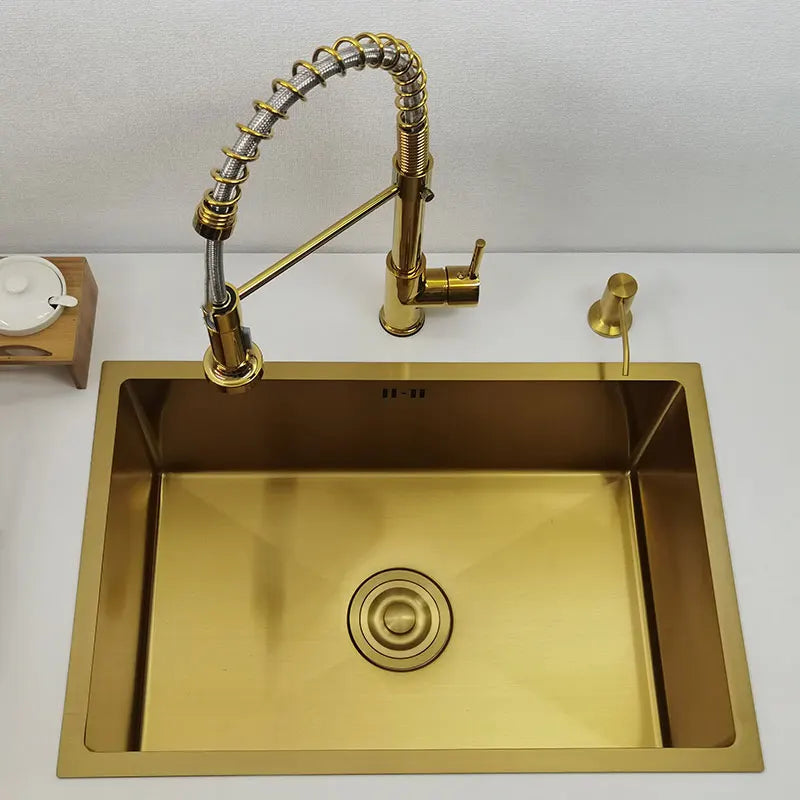 Gold Sink 304 Stainless Steel Sinks Above Counter