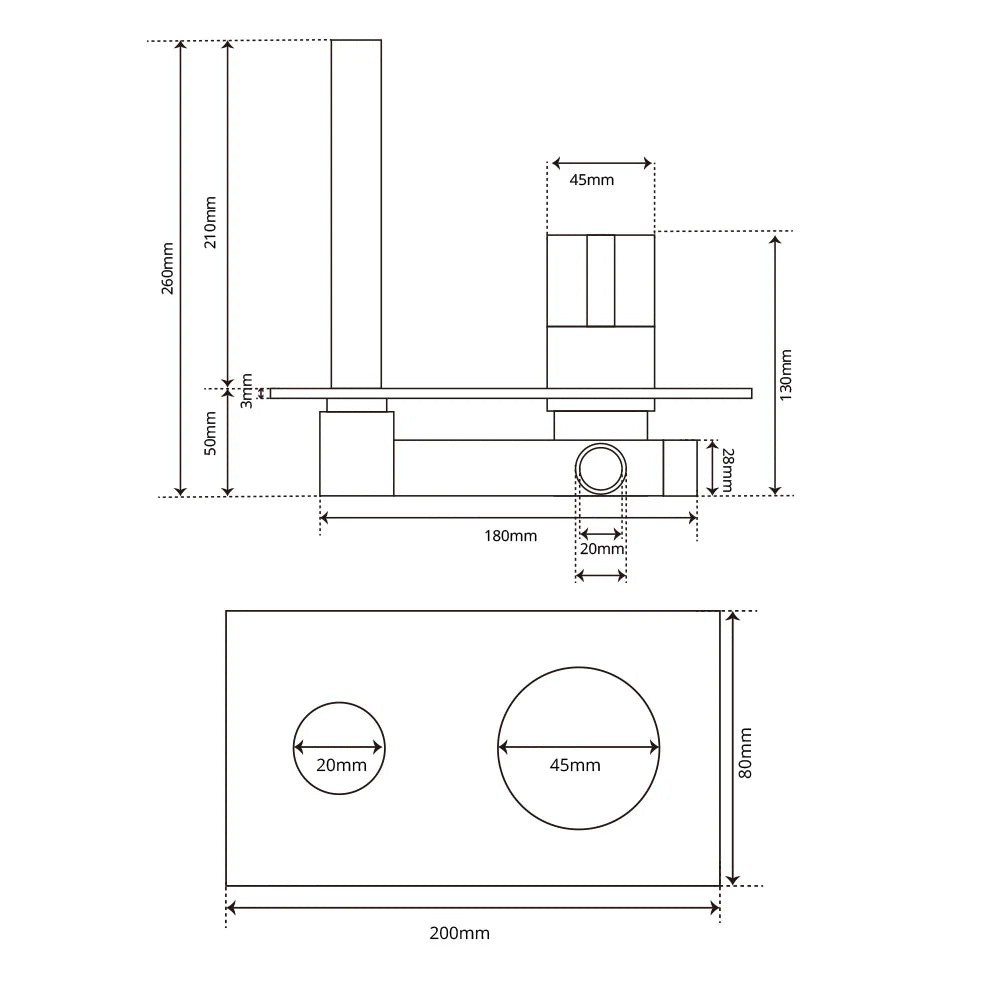 Bathroom Vanity Sink Mixer Cover Plate Cold Wall-Mount