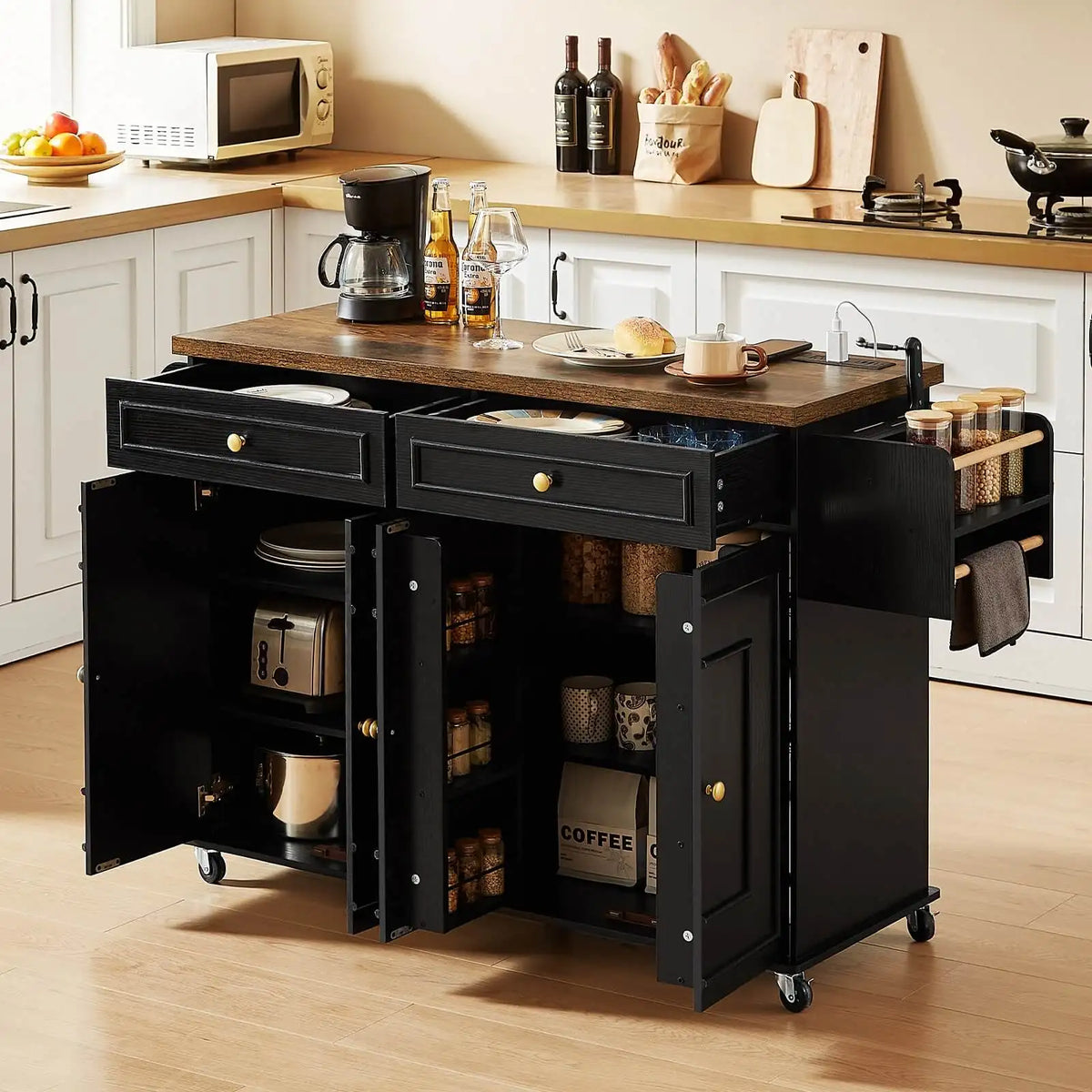 60 Mobile Islands Rolling Trolleys Island Table Drop