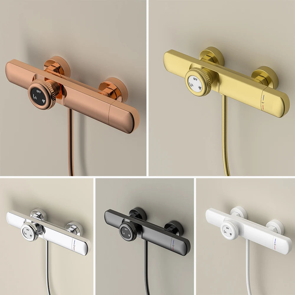 Luxury Solid Brass Smart Thermostatic Showers System Split