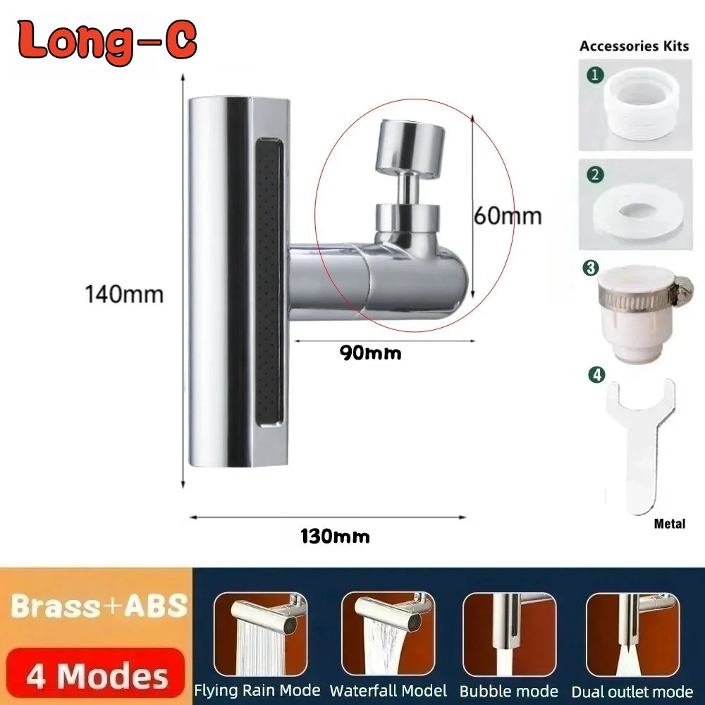 Sink Faucet Connector Sink Waterfall Faucet Splash-Proof Artifact