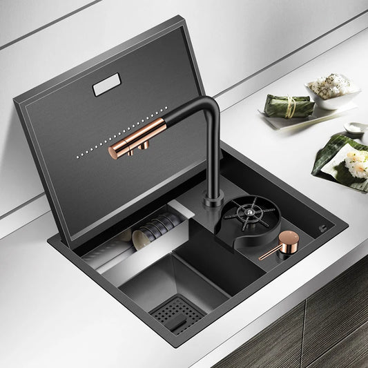 Nanometer Hidden Bar Island Sink 304 Stainless Steel