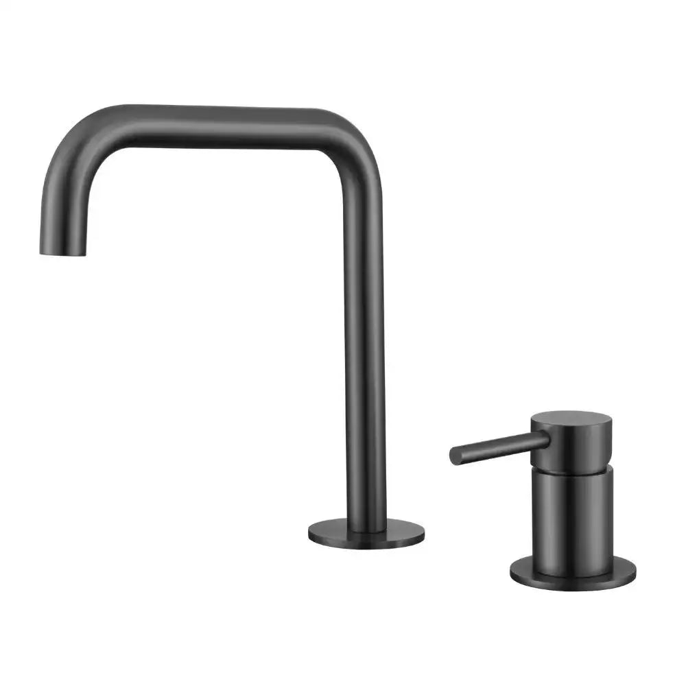 Stainless Steel Bathroom Basin Faucet Deck Mount 360