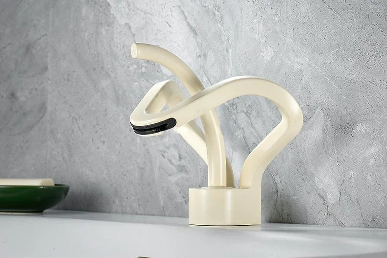 Faucet Bathroom Hollow Out Design Waterfall Basin Mixer