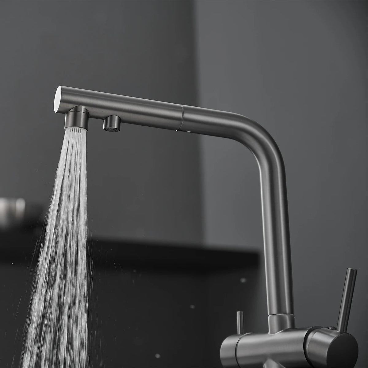 Brushed Nickel Pull Out Filter Faucets Quality Brass
