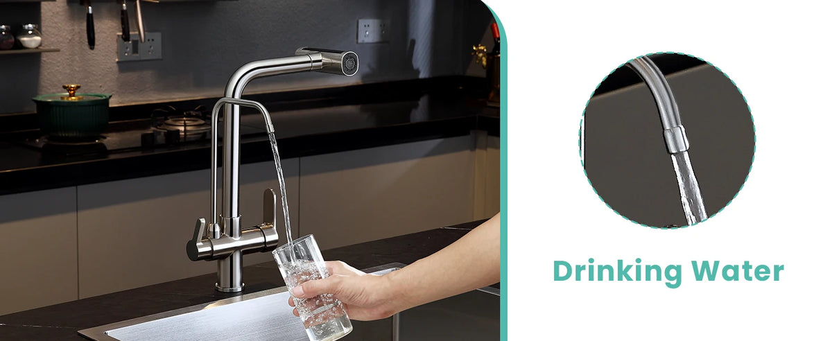 Waterfall Touch On Filter Faucets Brass Cold Pull