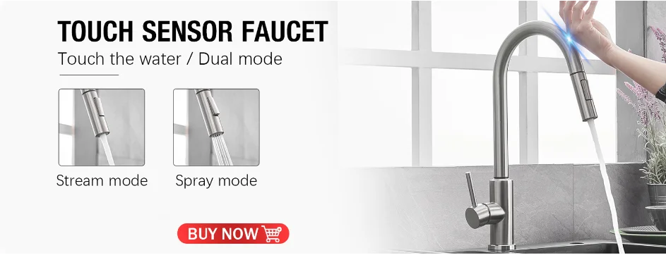 Waterfall Touch On Filter Faucets Brass Cold Pull