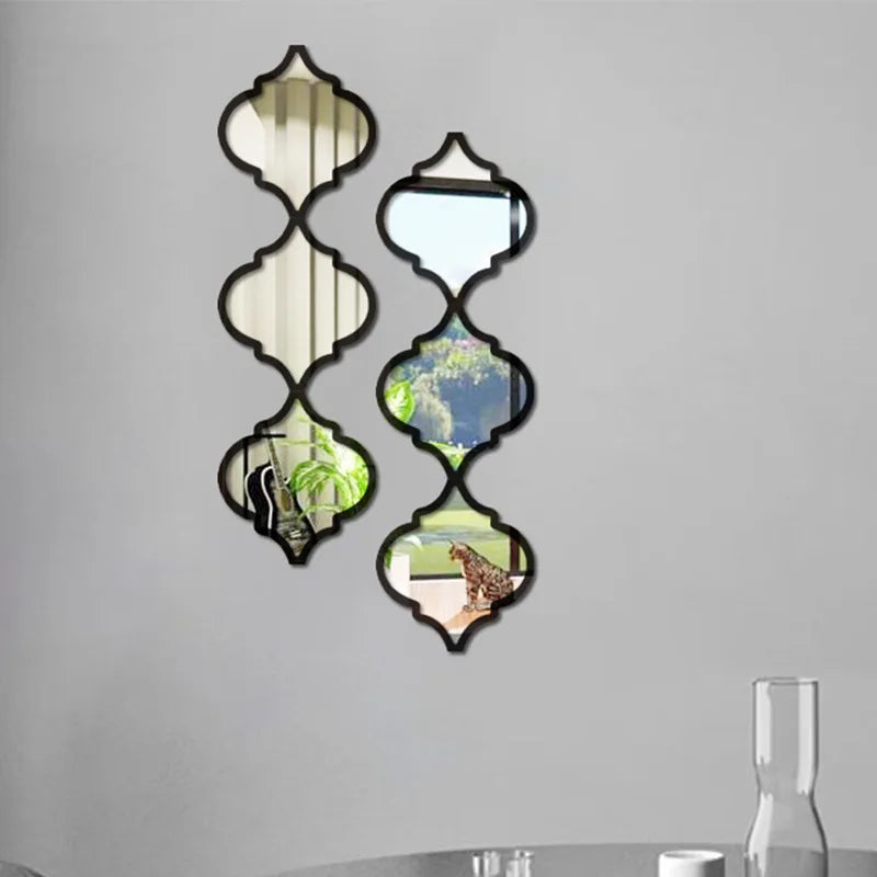 12/6pcs Large Moroccan Mirror - Wall-Mounted Living Room