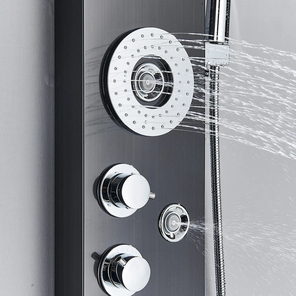 Led Shower Panel Tower System Rain Waterfall Shower