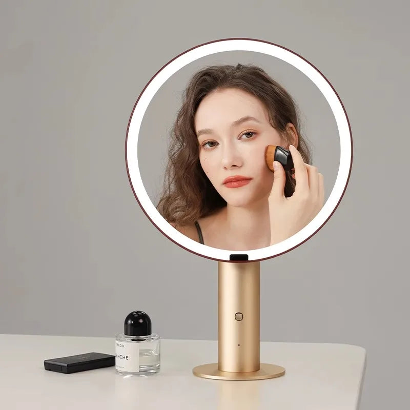 Muid Metal Mirror Desktop Led Smart Vanity Mirror