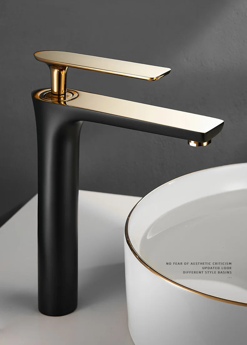 All Copper Black Gold Basin Faucet Sink Faucet
