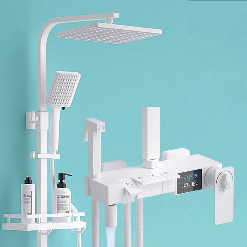 Smart Thermostatic Digital Bathroom Shower 12 Inch Rainfall