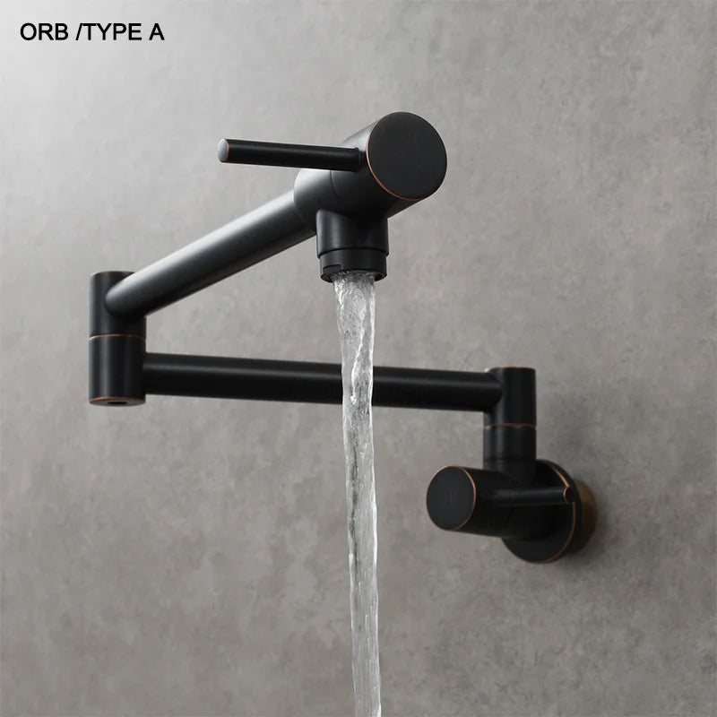 Brass Pot Filler Tap Wall Mount Foldable Faucet