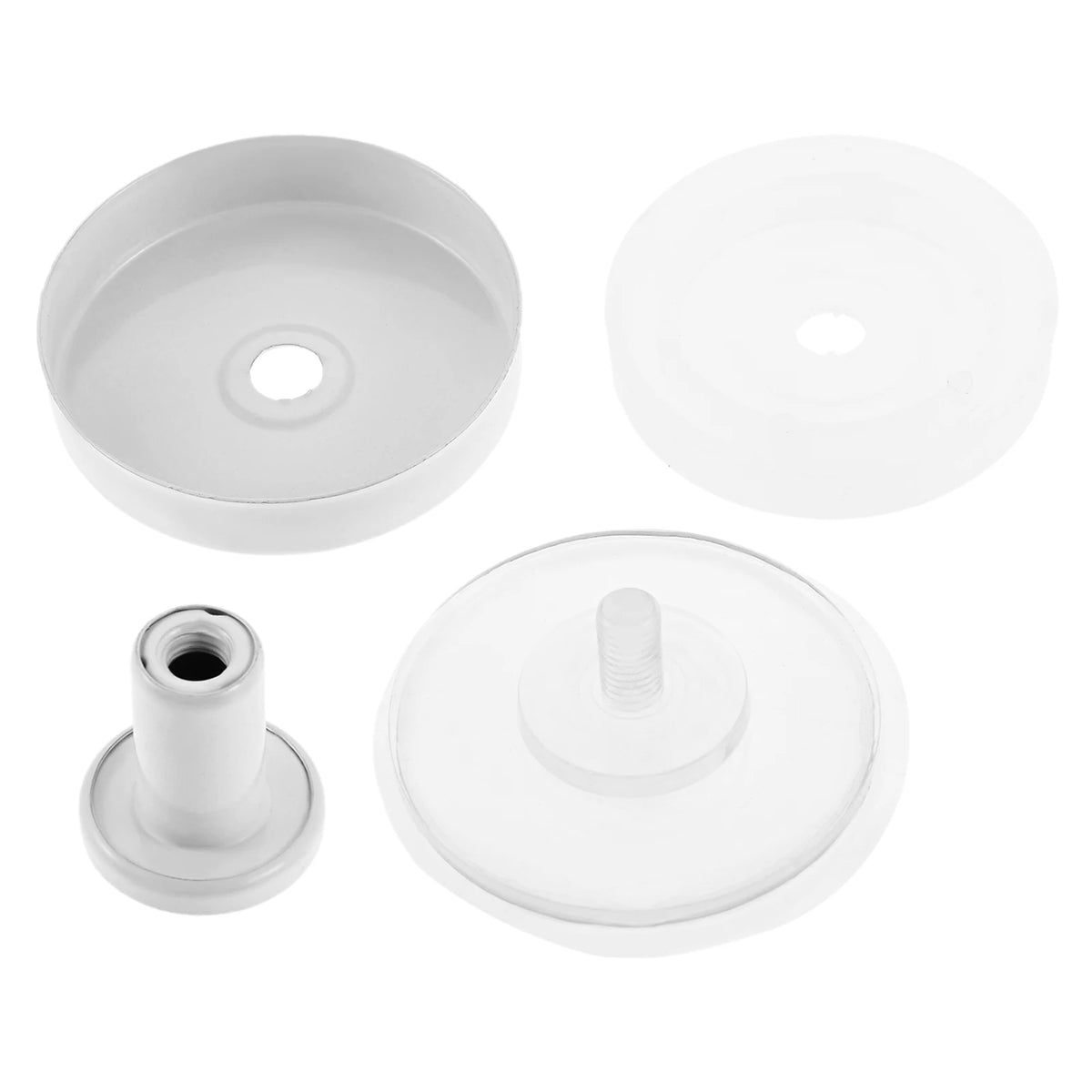 2pcs White Suction Cup Hooks Shower Removable Towel