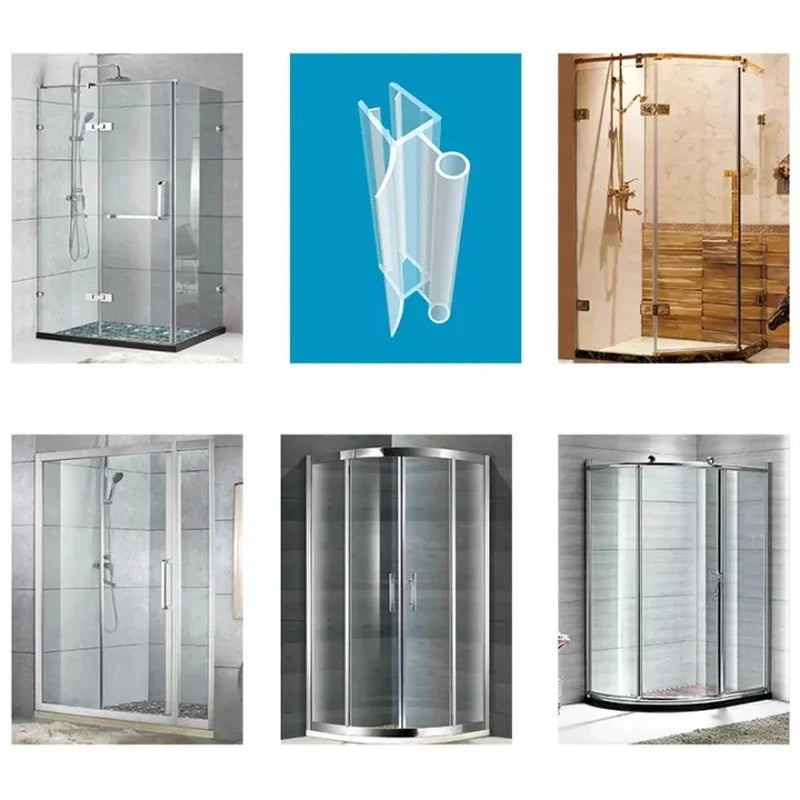 6/8/10/12mm Shower Screen Seal Strip Pvc Frameless Glass