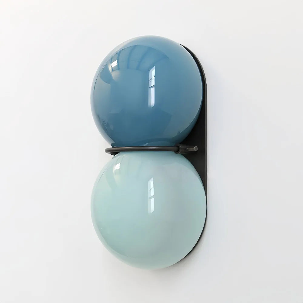 French Cream Mid-Century Green Wall Sconce Vintage Ambient