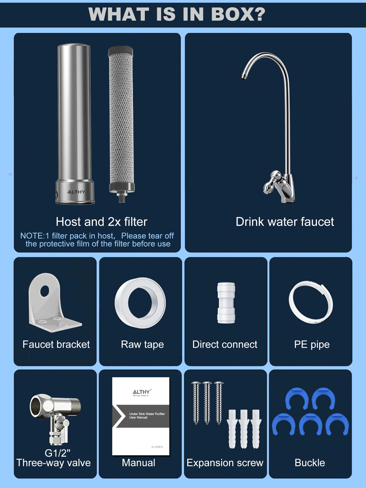 Althy U200pro Under Sink Drinking Water Filter Purifier