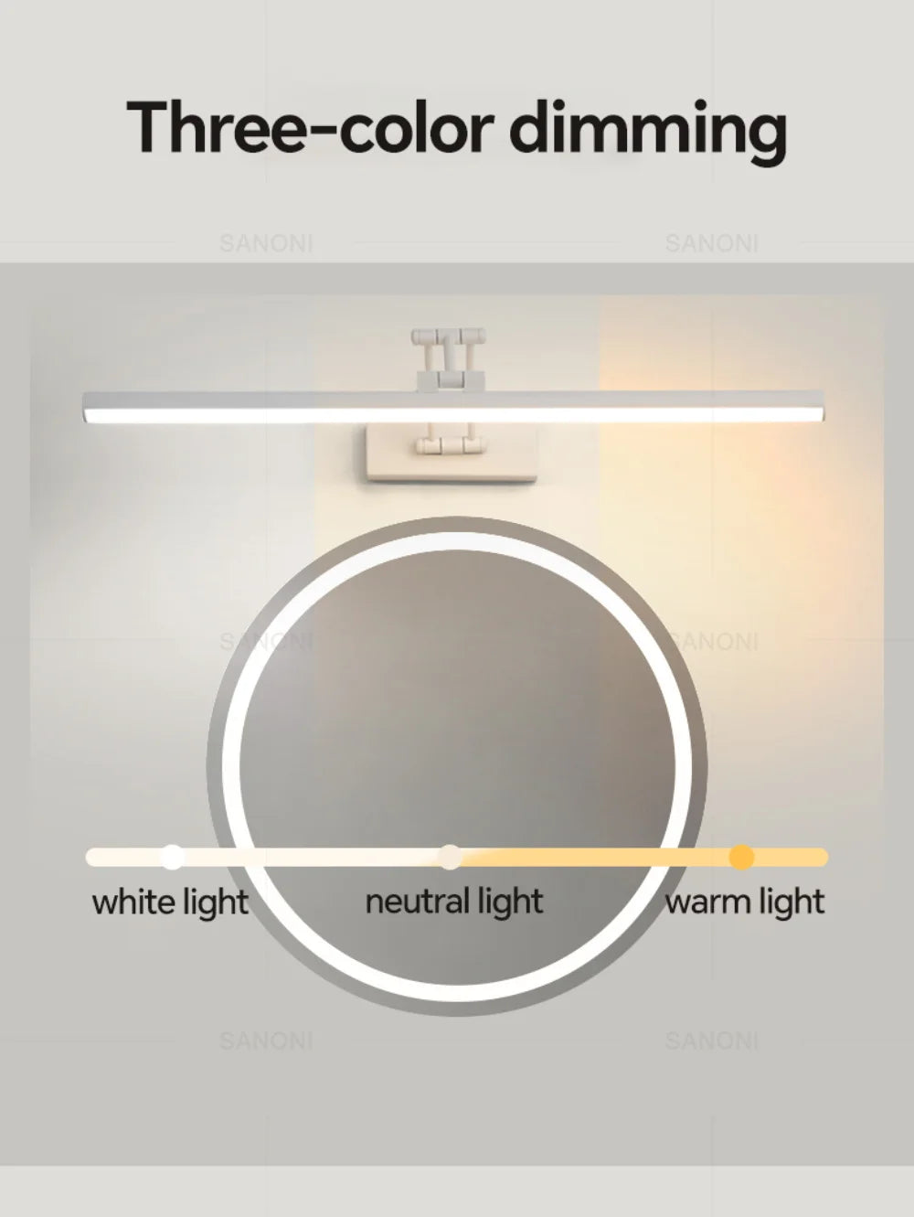 Modern Led Wall Lamp Bathroom Mirror Lamp Retractable