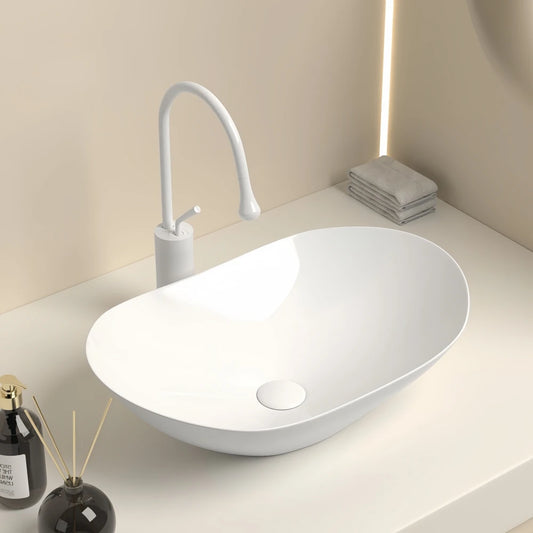 Modern Oval Ceramic Vanity Sink 16 X9 -