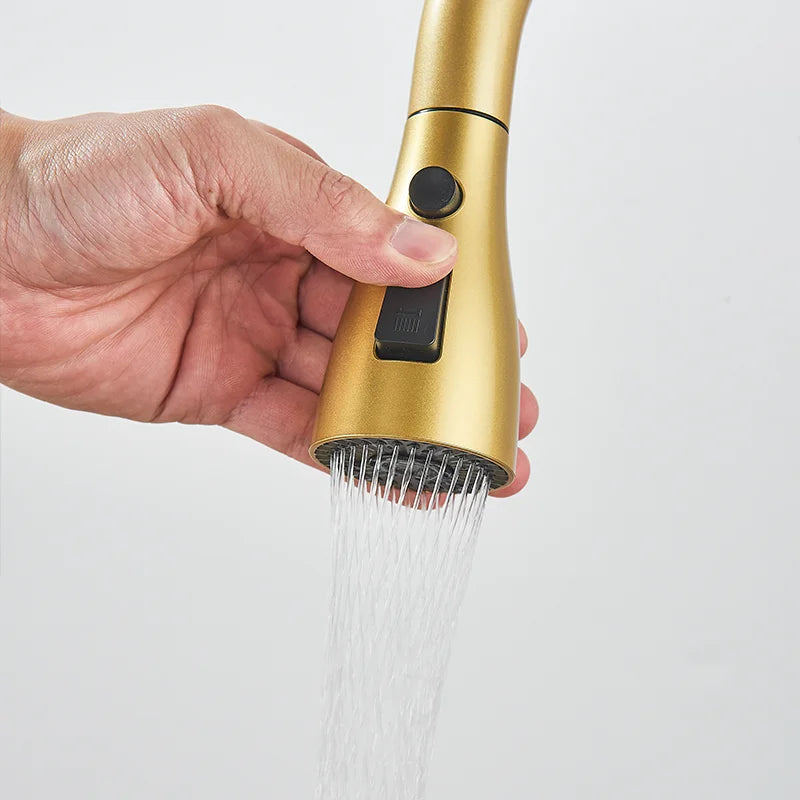 Brushed Gold 304 Stainless Steel Waterfall Style Modern