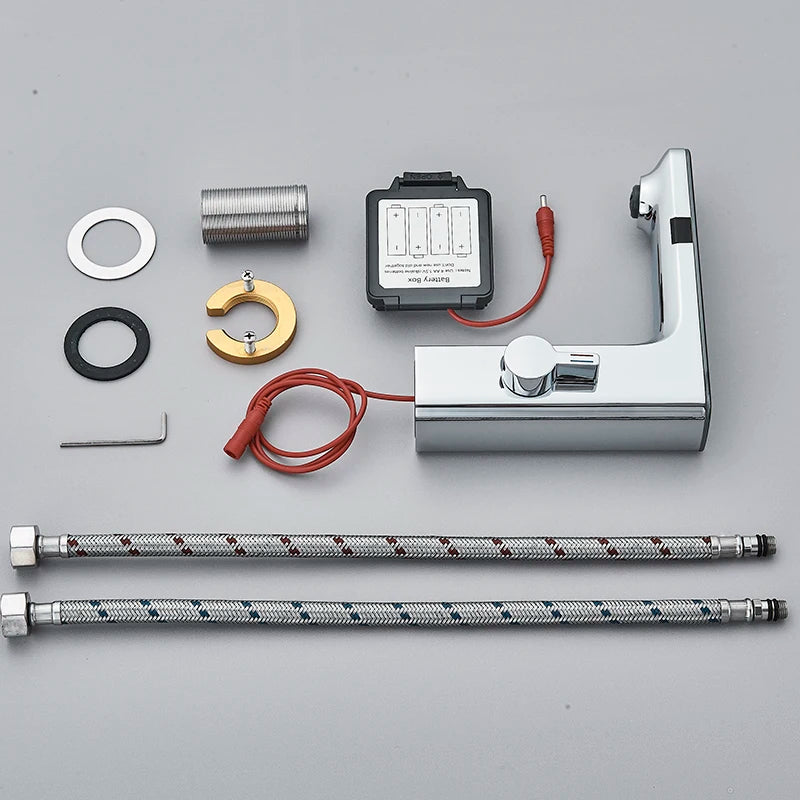 Luxury Silver Gray Smart Lcd Daul Sensor Bathroom