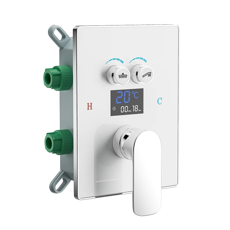 Brass Bathroom Concealed Thermostatic Mixing Valve Wall Mounted