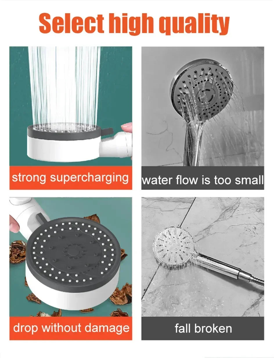 High Pressure Shower Head Handheld Bathroom Shower Filter
