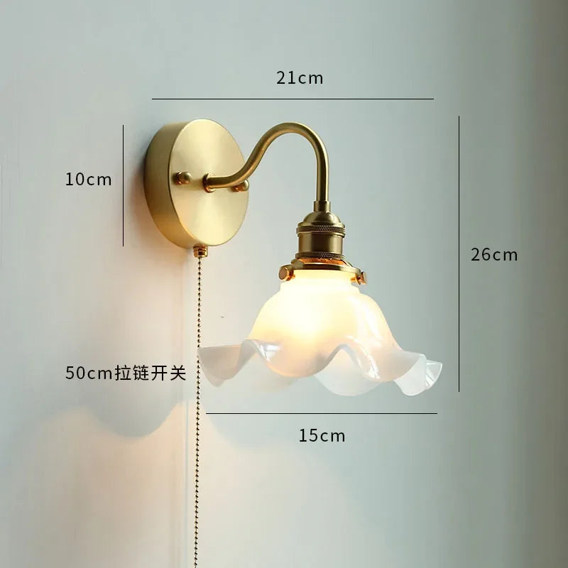 Ceramic Modern Wall Lamp Beside Pull China Switch