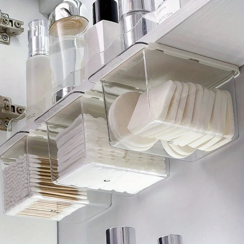 Transparent Bathroom Cotton Stick Makeup Cotton Bathroom Pull-Out
