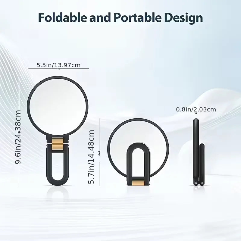 Hd Double-Sided Makeup Mirror 1x/80x Magnification Handheld