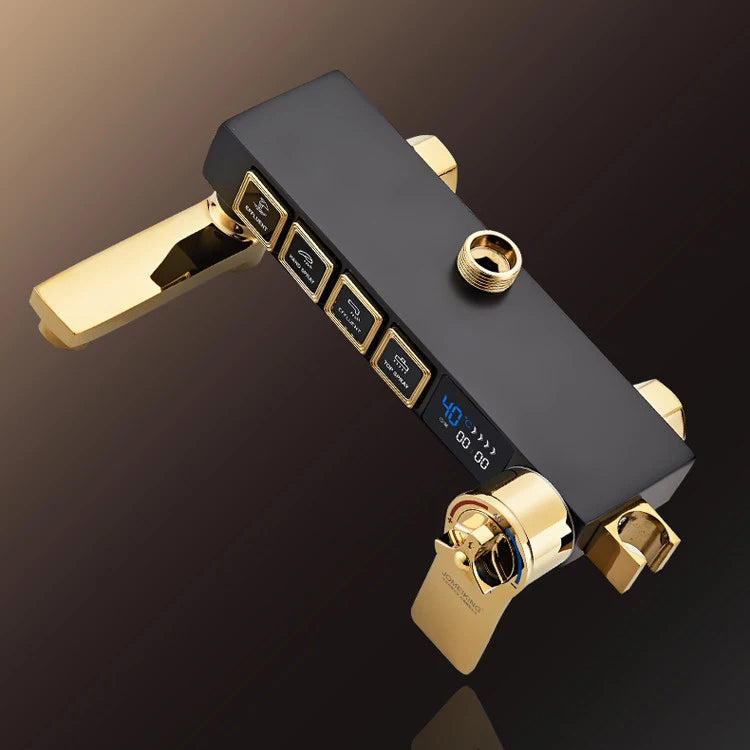 Luxury Cold Digital Bathroom Shower System Thermostatic Brass