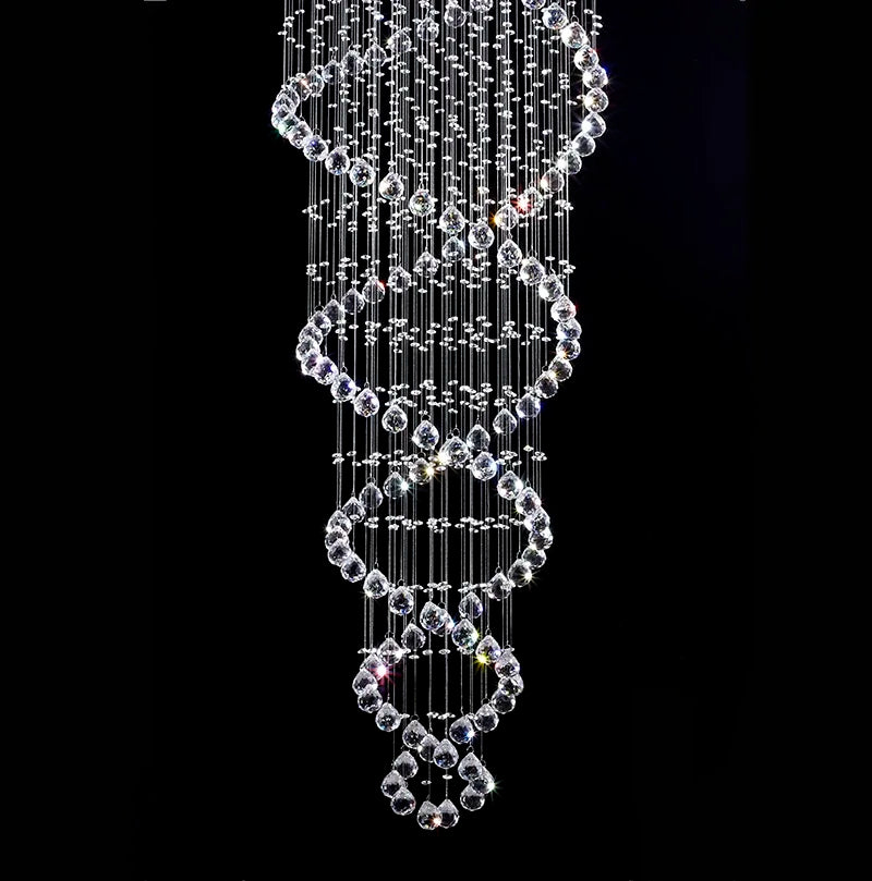 Modern Led Chandelier Fixture Luxury Hanging Lamp Staircase