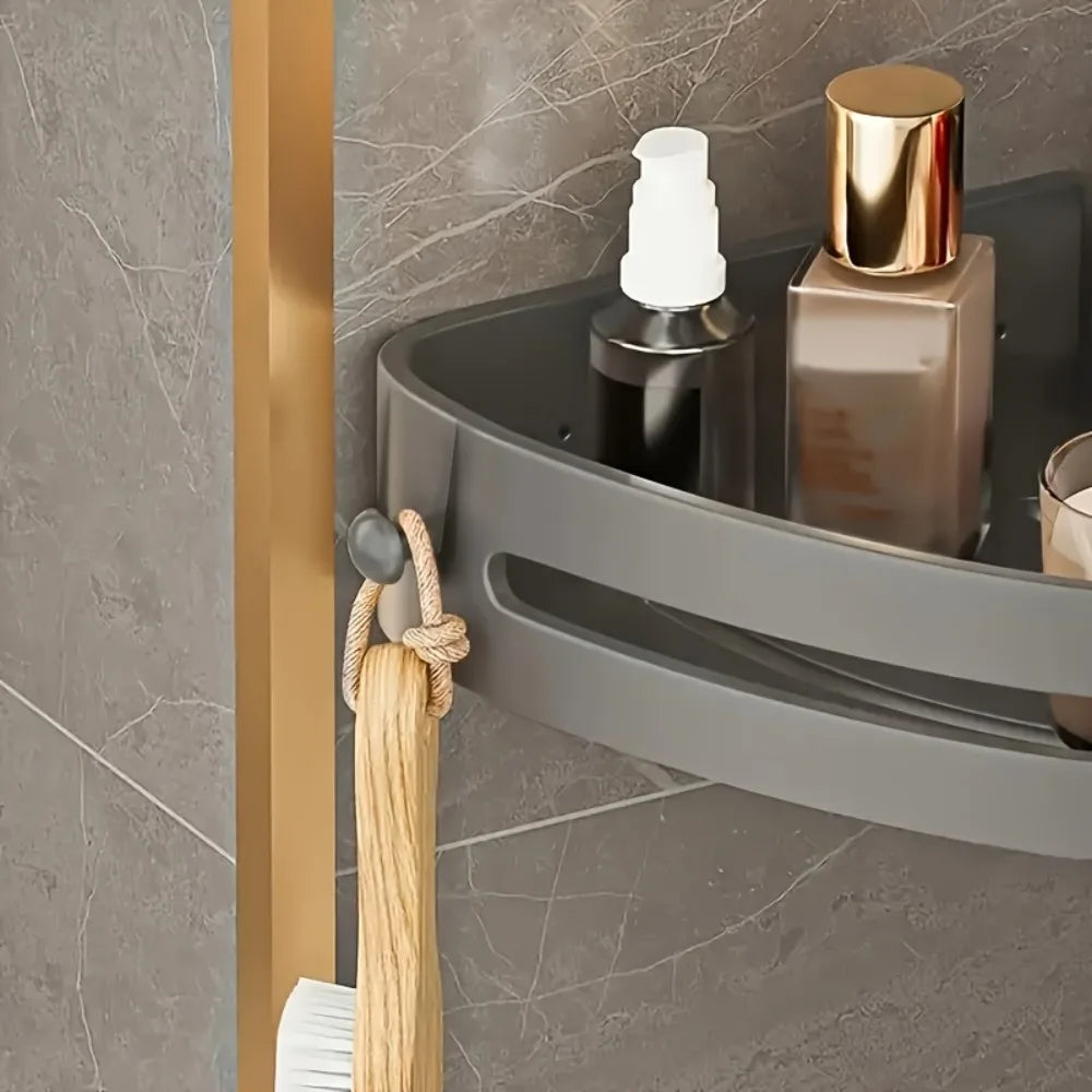 1/2pcs Bathroom No-Drill Wall Shelf Adhensive Shower Caddy