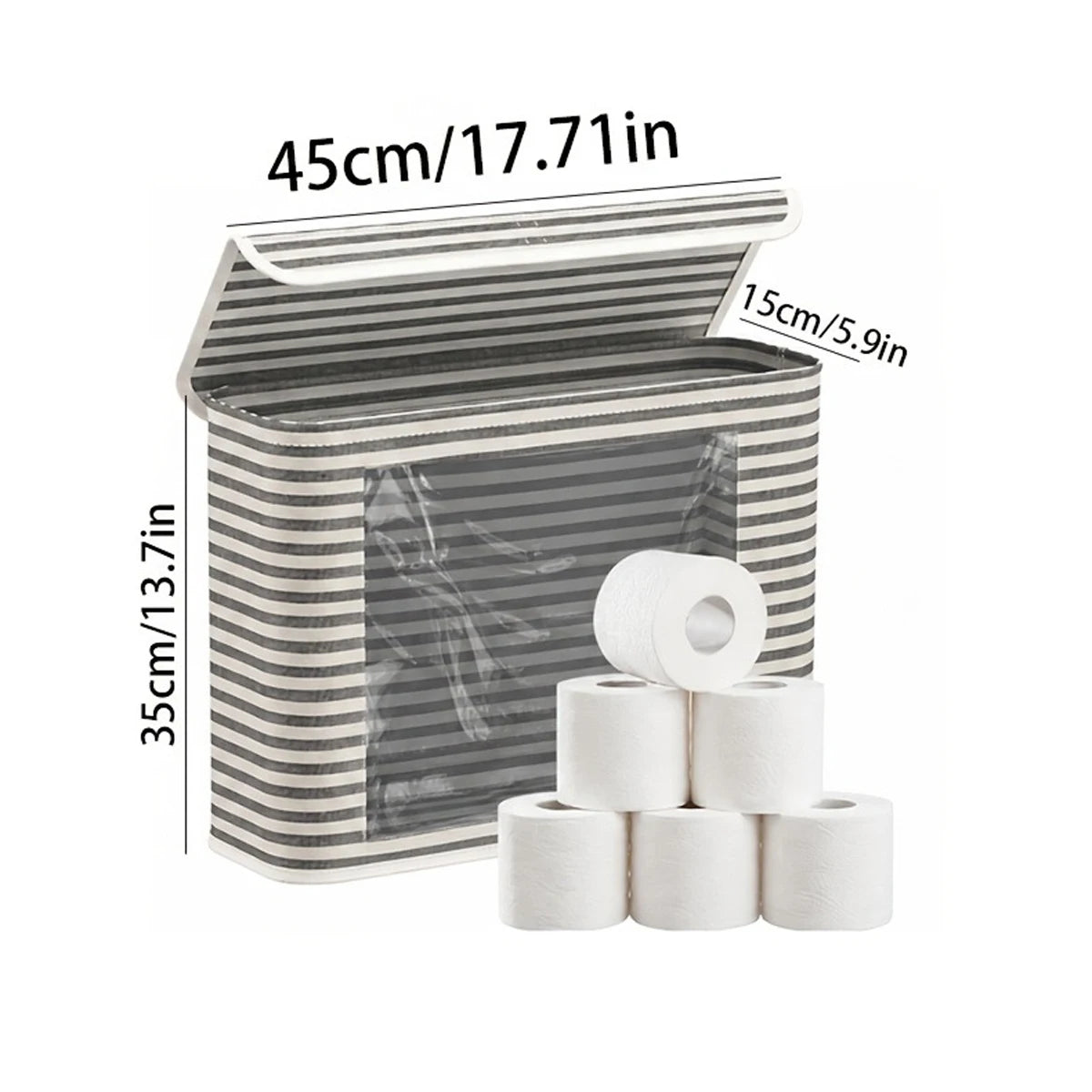 Foldable Toilet Paper Holder Lid Large Capacity Space-Saving