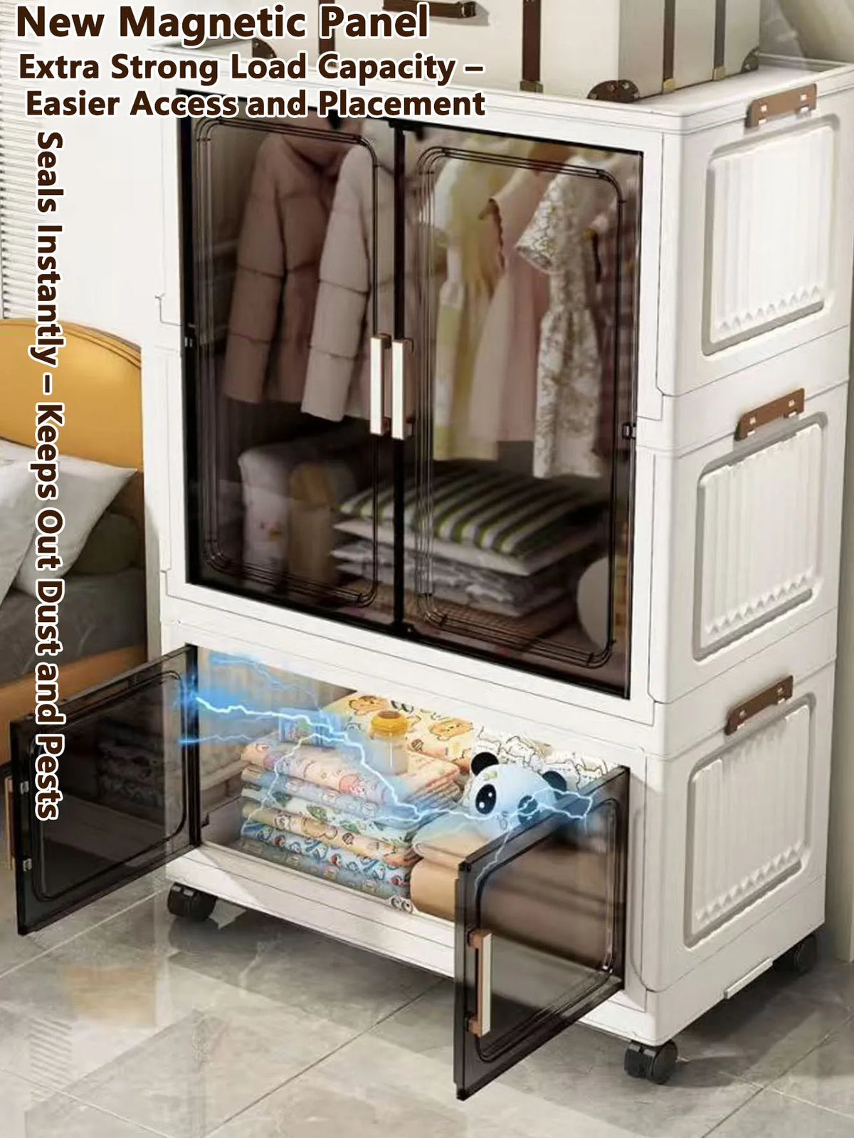 Multi-Functional Folding Storage Cabinet Doors Office Bathroom