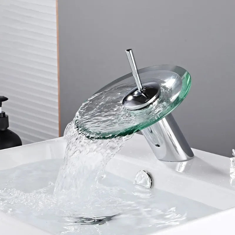 Bathroom Faucets Wash Basin Sink Taps Colorful Glass