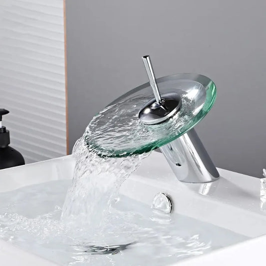 Bathroom Faucets Wash Basin Sink Taps Colorful Glass
