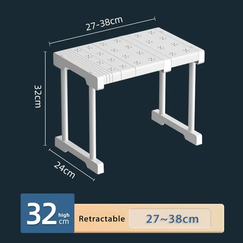 Wardrobe No-Punch Multi-Layer Retractable Adjustable Shelves