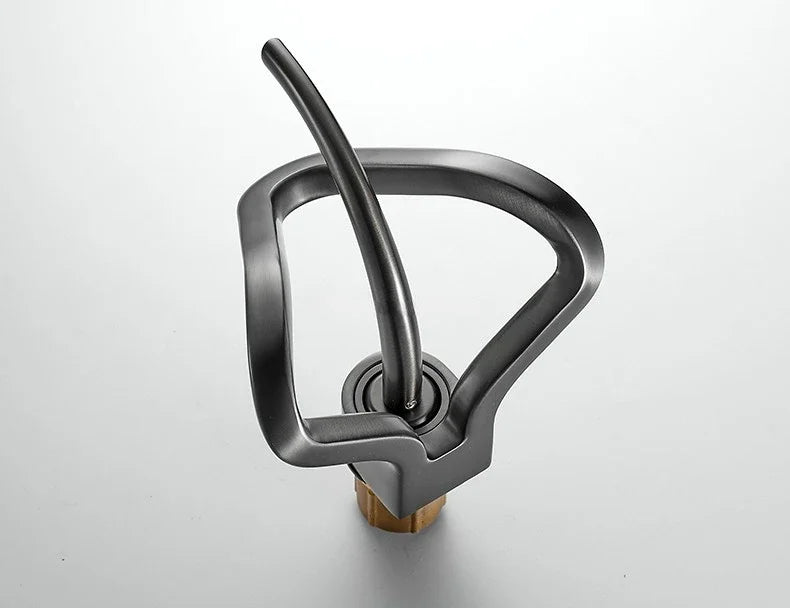 Faucet Bathroom Hollow Out Design Waterfall Basin Mixer