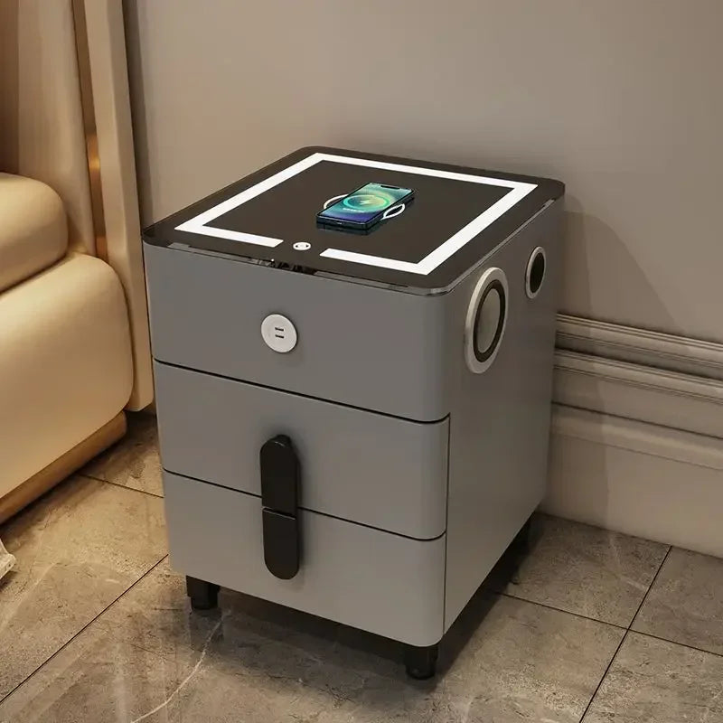 Nordic Glass Luxury Dressing Table Smart Wireless Charging