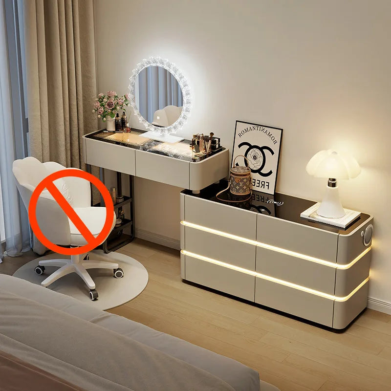 Modern Dressing Table Vanity Desk Wireless Charge Station