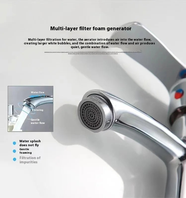 Bathroom Sink Faucet Cold Function Accessory Setsilver Basin