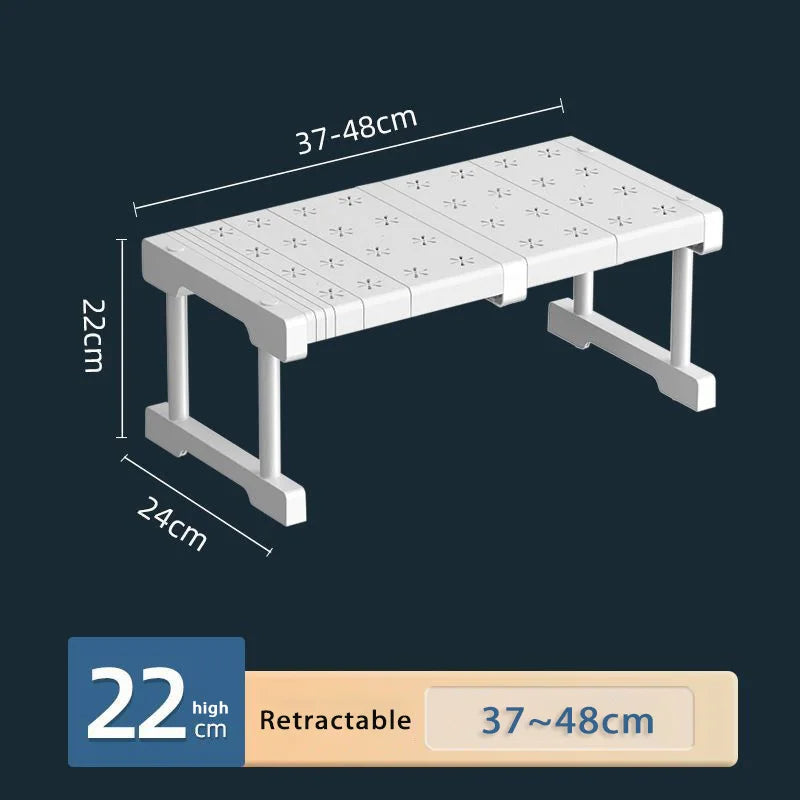 Wardrobe No-Punch Multi-Layer Retractable Adjustable Shelves