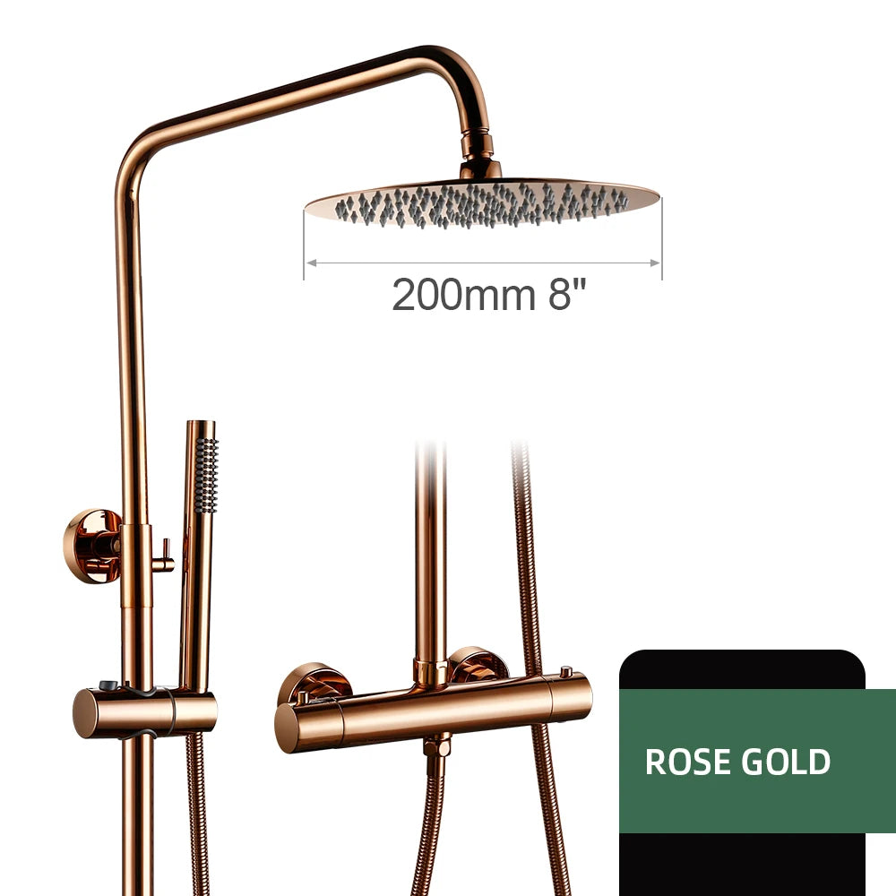 Shower System Thermostatic Shower Faucet Thermostat Bathroom