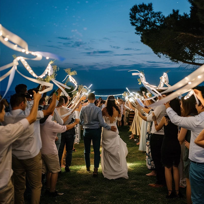Wedding Ribbon Fairy Wand Light Up Magic Wand
