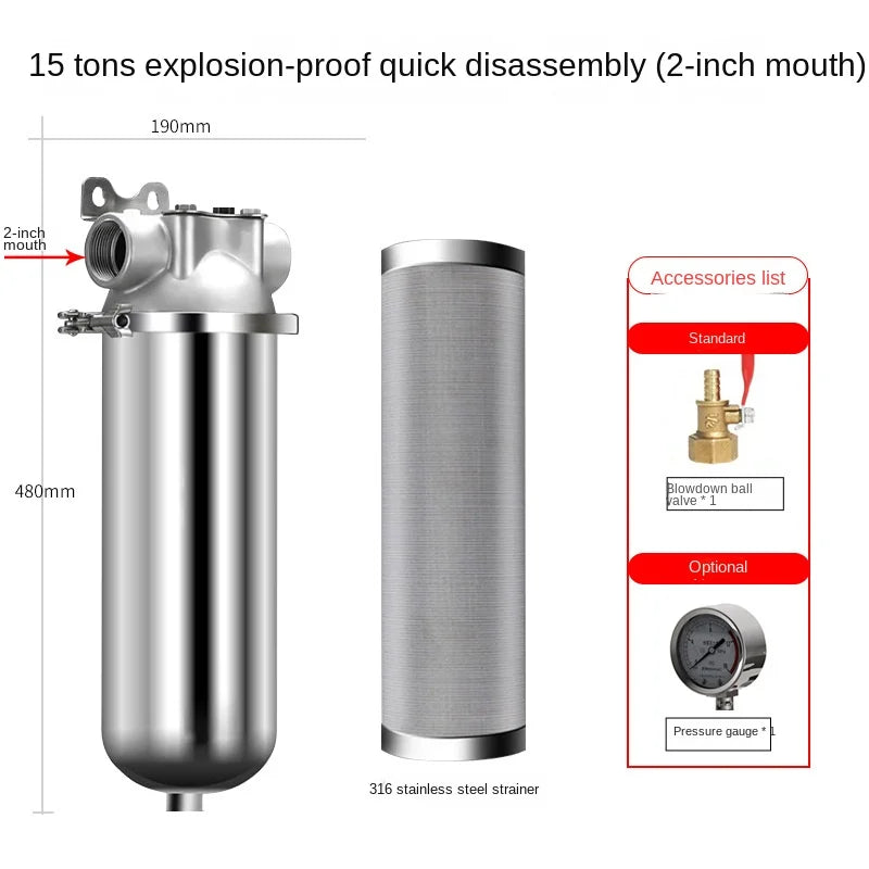Explosion-Proof Commercial Tap Water Pre-Filter Water Purifier